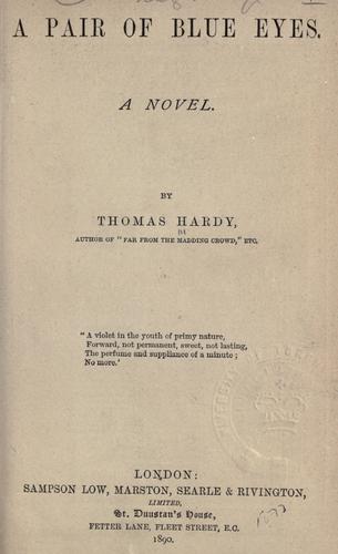 Thomas Hardy: A pair of blue eyes (1890, S. Low, Marston, Searle & Rivington)