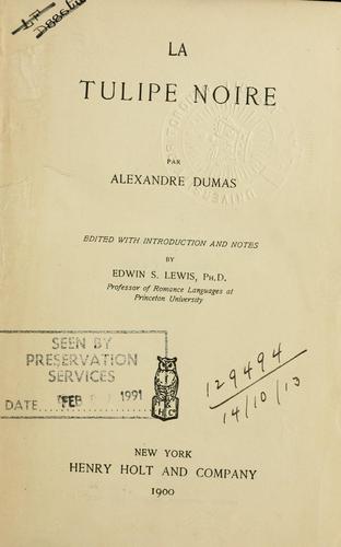 E. L. James: La tulipe noire (French language, 1900, Holt)