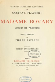 Flaubert Gustave: Madame Bovary (French language, 1921, Librairie de France)