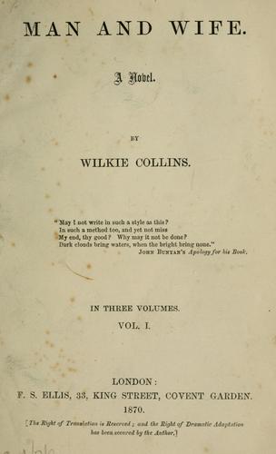 Wilkie Collins: Man and wife (1870, F.S. Ellis)